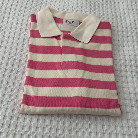 PARKE Stripe Rugby. Flamingo Size L /XL. NWT - Picture 5 of 7